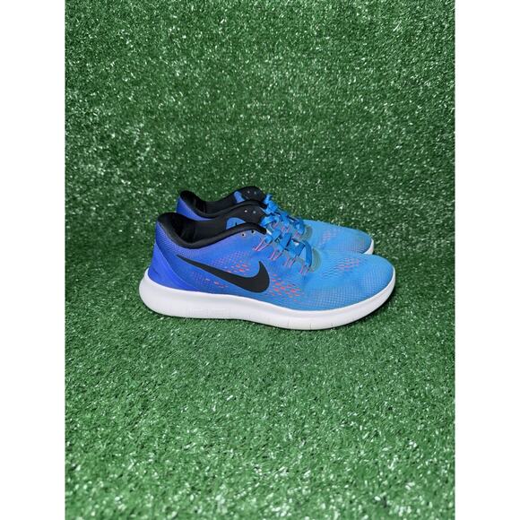 Nike Free RN Blue Mesh Running Shoes Athletic Sneaker Women Size 6.5 831509-404 - Picture 1 of 9